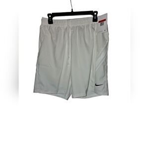 Nike Court Dri-FIT 9" Tennis Shorts Men's Large White CJ1581-100 NWT Pickleball